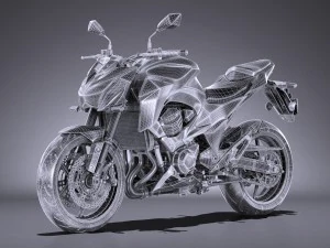Kawasaki Z800 2017 3D Model