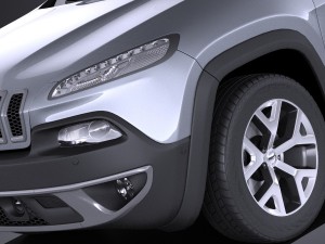 Jeep Cherokee Euro 2015 vray Model 3D