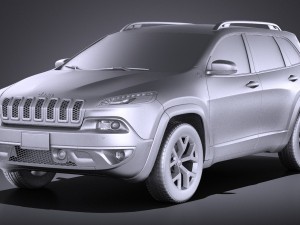Jeep Cherokee Euro 2015 vray Model 3D