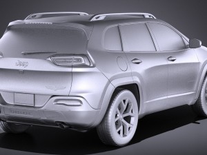 Jeep Cherokee Euro 2015 vray Model 3D