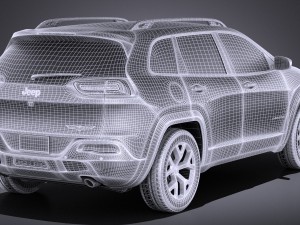 Jeep Cherokee Euro 2015 vray Model 3D