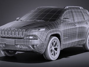 Jeep Cherokee Euro 2015 vray Model 3D