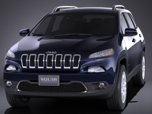 Jeep Cherokee Limited 2016 vray 3D Модель