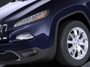 Jeep Cherokee Limited 2016 vray 3D Модель