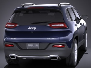 Jeep Cherokee Limited 2016 vray 3D Модель
