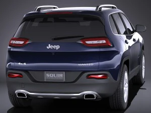 Jeep Cherokee Limited 2016 vray 3D Model