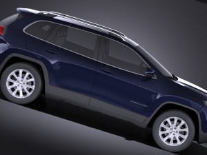 Jeep Cherokee Limited 2016 vray 3D Модель