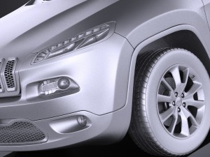 Jeep Cherokee Limited 2016 vray 3D Модель