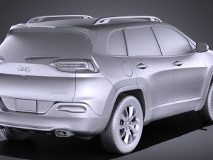 Jeep Cherokee Limited 2016 vray 3D Модель