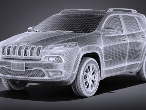 Jeep Cherokee Limited 2016 vray 3D Модель