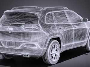 Jeep Cherokee Limited 2016 vray 3D Модель