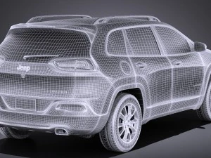Jeep Cherokee Limited 2016 vray 3D Model