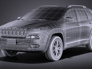 Jeep Cherokee Limited 2016 vray 3D Модель