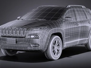 Jeep Cherokee Limited 2016 vray 3D Model
