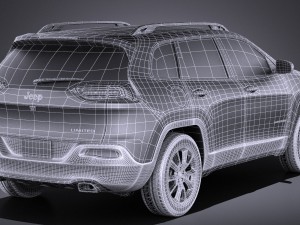 Jeep Cherokee Limited 2016 vray 3D Модель