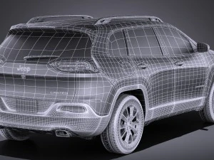 Jeep Cherokee Limited 2016 vray 3D Model