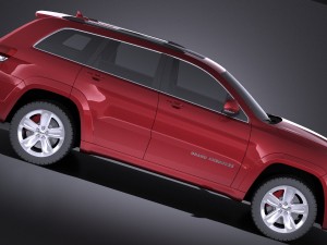 Jeep Grand Cherokee SRT 2016 vray Modelo 3D