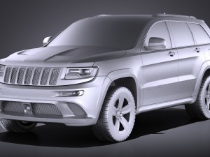 Jeep Grand Cherokee SRT 2016 vray Modelo 3D