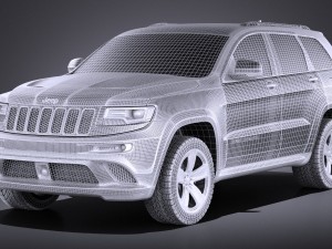 Jeep Grand Cherokee SRT 2016 vray Modelo 3D
