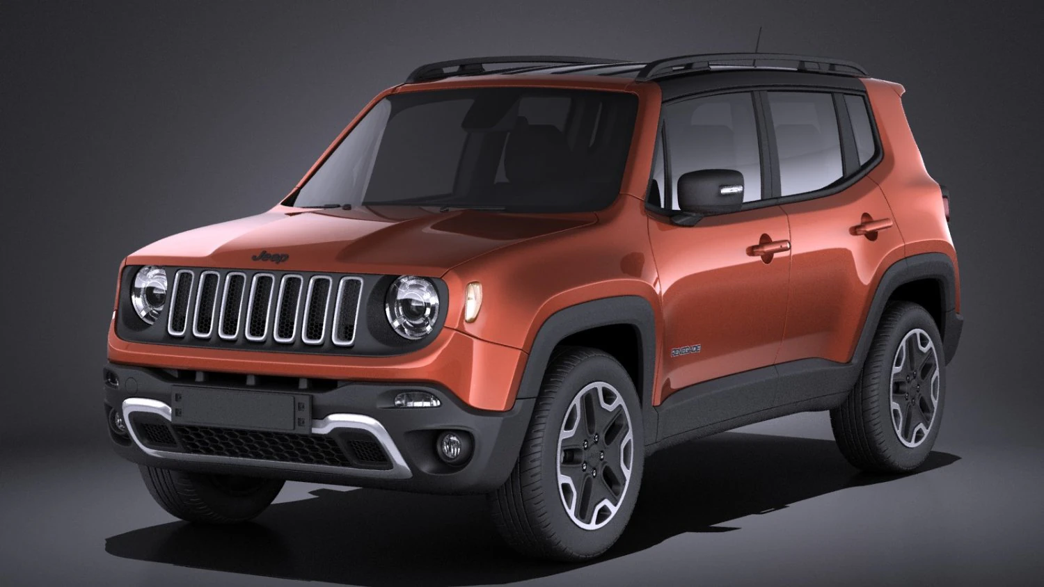 Jeep Renegade 2017 vray 3D Model .c4d .max .obj .3ds .fbx .stl .blend