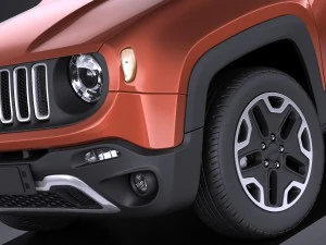 Jeep Renegade 2017 vray 3D Model