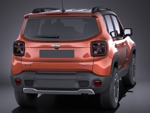 Jeep Renegade 2017 vray 3Dモデル