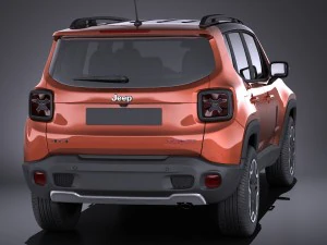 Jeep Renegade 2017 vray 3D Model