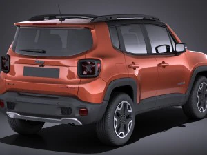 Jeep Renegade 2017 vray 3D Model