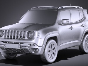 Jeep Renegade 2017 vray 3Dモデル