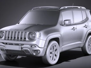 Jeep Renegade 2017 vray 3D Model