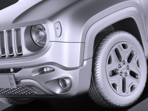 Jeep Renegade 2017 vray 3Dモデル