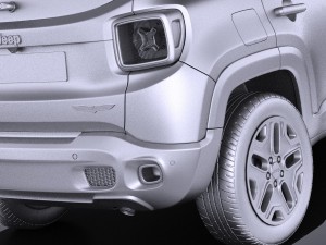 Jeep Renegade 2017 vray 3Dモデル