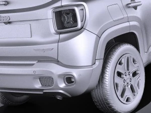 Jeep Renegade 2017 vray 3D Model