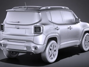 Jeep Renegade 2017 vray 3D Model