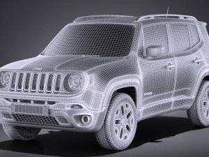 Jeep Renegade 2017 vray 3D Model