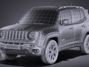 Jeep Renegade 2017 vray 3Dモデル