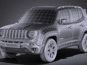 Jeep Renegade 2017 vray 3D Model