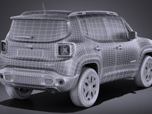 Jeep Renegade 2017 vray 3Dモデル