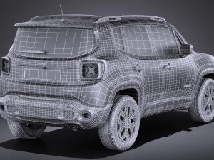 Jeep Renegade 2017 vray 3D Model