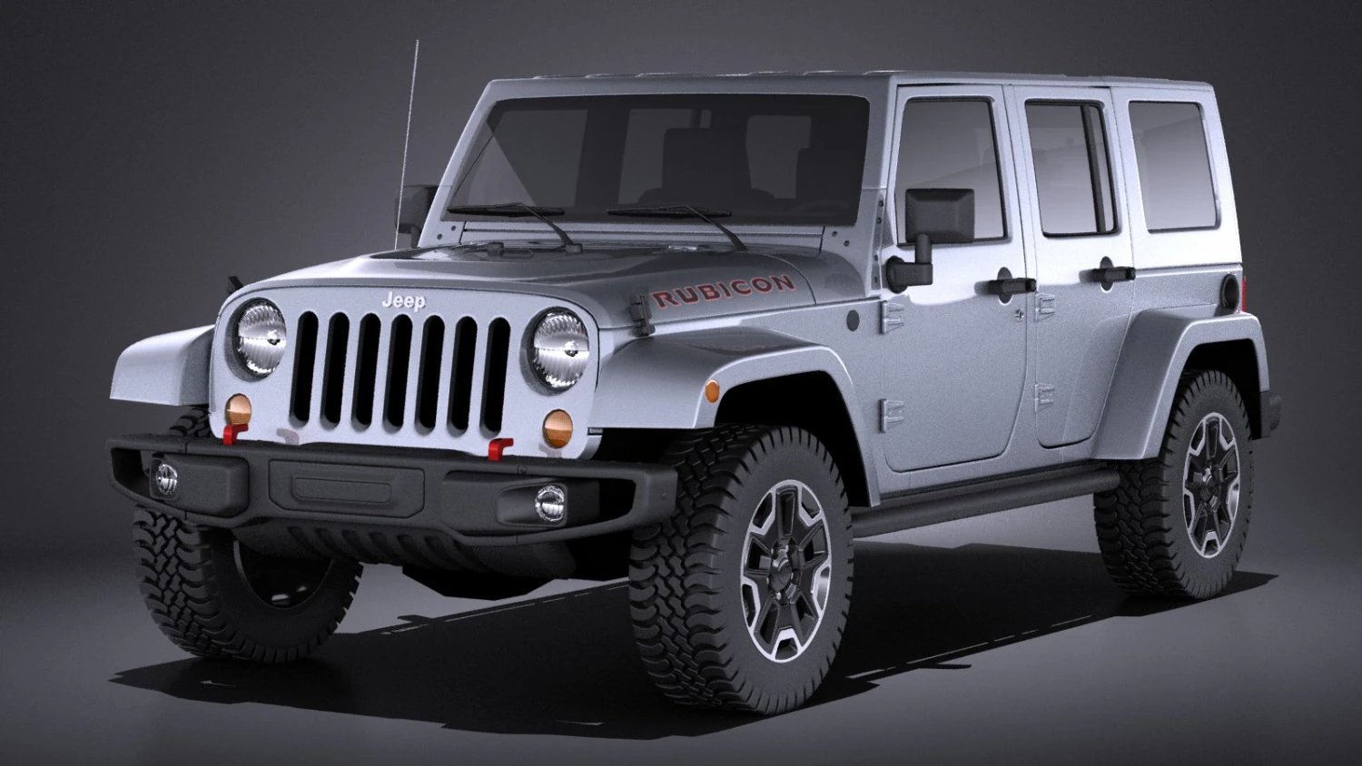 Jeep Wrangler Rubicon 2016 vray 3D Model .c4d .max .obj .3ds .fbx .stl .blend 