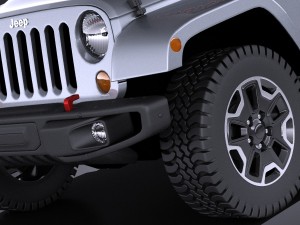 Jeep Wrangler Rubicon 2016 vray Modello 3D