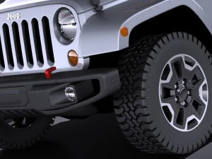 Jeep Wrangler Rubicon 2016 vray 3D Model