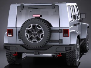 Jeep Wrangler Rubicon 2016 vray 3D Model