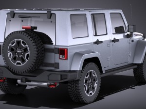 Jeep Wrangler Rubicon 2016 vray Modello 3D