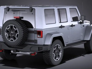 Jeep Wrangler Rubicon 2016 vray 3D Model