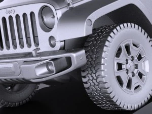 Jeep Wrangler Rubicon 2016 vray 3D Model