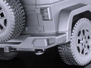 Jeep Wrangler Rubicon 2016 vray 3D Model