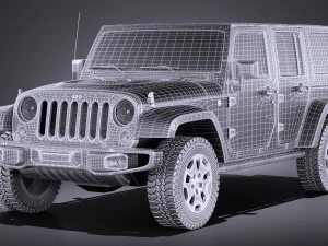 Jeep Wrangler Rubicon 2016 vray 3D Model