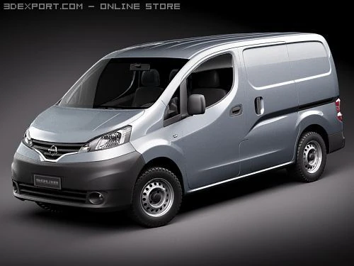 Nissan NV200 2010 3D Model .c4d .max .obj .3ds .fbx .stl .blend 