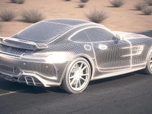 Mercedes-Benz AMG GT R 2017 Est&uacute;dio Deserto Modelo 3D